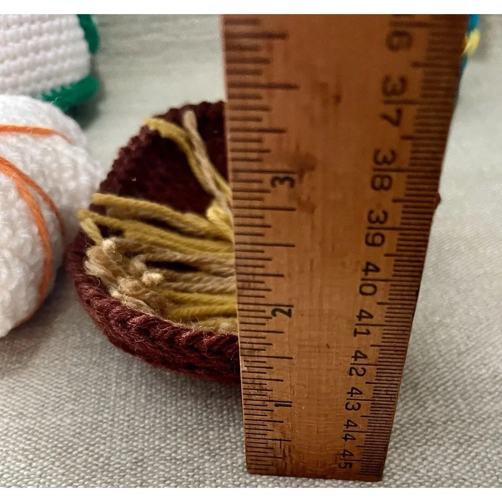 Hand Knitted Crochet Holy Family Christmas Joseph Virgin Mary Baby Jesus Manger